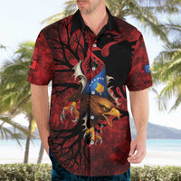 Personalized Kosova Albanian Roots Hawaiian Shirt Kosova Albanian Eagle Flag - Wonder Print Shop