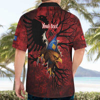 Personalized Kosova Albanian Roots Hawaiian Shirt Kosova Albanian Eagle Flag - Wonder Print Shop