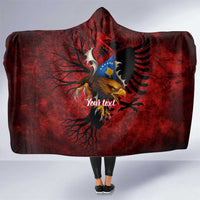 Personalized Kosova Albanian Roots Hooded Blanket Kosova Albanian Eagle Flag - Wonder Print Shop