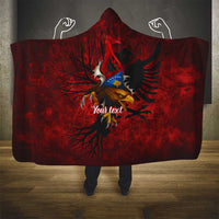 Personalized Kosova Albanian Roots Hooded Blanket Kosova Albanian Eagle Flag - Wonder Print Shop