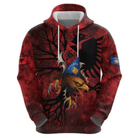 Personalized Kosova Albanian Roots Hoodie Kosova Albanian Eagle Flag - Wonder Print Shop