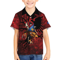 Personalized Kosova Albanian Roots Kid Hawaiian Shirt Kosova Albanian Eagle Flag - Wonder Print Shop