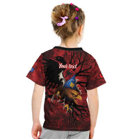 Personalized Kosova Albanian Roots Kid T Shirt Kosova Albanian Eagle Flag - Wonder Print Shop