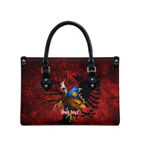 Personalized Kosova Albanian Roots Leather Bag Kosova Albanian Eagle Flag - Wonder Print Shop