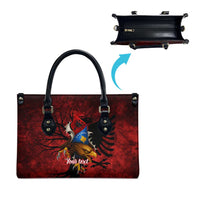Personalized Kosova Albanian Roots Leather Bag Kosova Albanian Eagle Flag - Wonder Print Shop