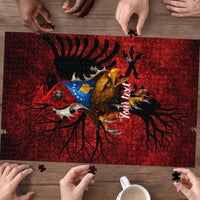 Personalized Kosova Albanian Roots Puzzle Kosova Albanian Eagle Flag - Wonder Print Shop