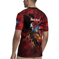 Personalized Kosova Albanian Roots Rugby Jersey Kosova Albanian Eagle Flag - Wonder Print Shop