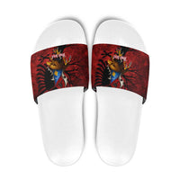 Personalized Kosova Albanian Roots Slide Sandals Kosova Albanian Eagle Flag - Wonder Print Shop
