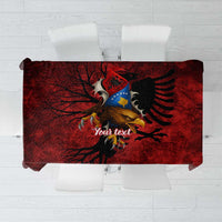 Personalized Kosova Albanian Roots Tablecloth Kosova Albanian Eagle Flag - Wonder Print Shop