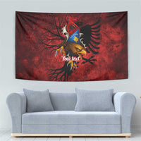 Personalized Kosova Albanian Roots Tapestry Kosova Albanian Eagle Flag - Wonder Print Shop