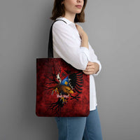 Personalized Kosova Albanian Roots Tote Bag Kosova Albanian Eagle Flag - Wonder Print Shop