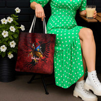 Personalized Kosova Albanian Roots Tote Bag Kosova Albanian Eagle Flag - Wonder Print Shop