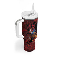 Personalized Kosova Albanian Roots Tumbler With Handle Kosova Albanian Eagle Flag - Wonder Print Shop