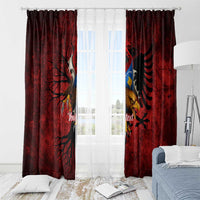 Personalized Kosova Albanian Roots Window Curtain Kosova Albanian Eagle Flag - Wonder Print Shop