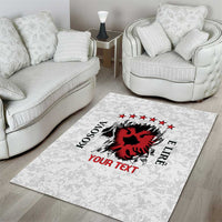 Personalized Kosova E Lire Area Rug Kosova Albanian Flag - Wonder Print Shop