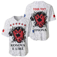 Personalized Kosova E Lire Baseball Jersey Kosova Albanian Flag - Wonder Print Shop