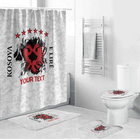 Personalized Kosova E Lire Bathroom Set Kosova Albanian Flag - Wonder Print Shop