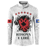 Personalized Kosova E Lire Button Sweatshirt Kosova Albanian Flag - Wonder Print Shop