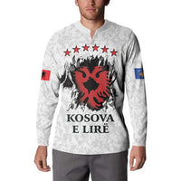 Personalized Kosova E Lire Button Sweatshirt Kosova Albanian Flag - Wonder Print Shop