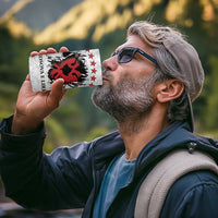 Personalized Kosova E Lire 4 in 1 Can Cooler Tumbler Kosova Albanian Flag - Wonder Print Shop