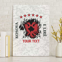 Personalized Kosova E Lire Canvas Wall Art Kosova Albanian Flag - Wonder Print Shop