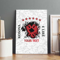 Personalized Kosova E Lire Canvas Wall Art Kosova Albanian Flag - Wonder Print Shop