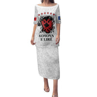 Personalized Kosova E Lire Family Matching Puletasi and Hawaiian Shirt Kosova Albanian Flag - Wonder Print Shop