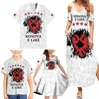 Personalized Kosova E Lire Family Matching Summer Maxi Dress and Hawaiian Shirt Kosova Albanian Flag - Wonder Print Shop