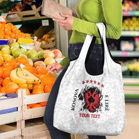 Personalized Kosova E Lire Grocery Bag Kosova Albanian Flag - Wonder Print Shop