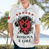 Personalized Kosova E Lire Hawaiian Shirt Kosova Albanian Flag - Wonder Print Shop