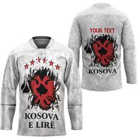 Personalized Kosova E Lire Hockey Jersey Kosova Albanian Flag - Wonder Print Shop