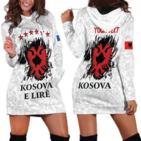 Personalized Kosova E Lire Hoodie Dress Kosova Albanian Flag - Wonder Print Shop