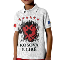 Personalized Kosova E Lire Kid Polo Shirt Kosova Albanian Flag - Wonder Print Shop