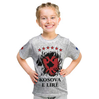 Personalized Kosova E Lire Kid T Shirt Kosova Albanian Flag - Wonder Print Shop