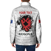 Personalized Kosova E Lire Padded Jacket Kosova Albanian Flag - Wonder Print Shop
