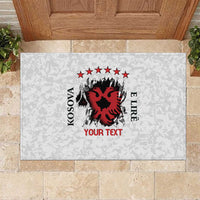 Personalized Kosova E Lire Rubber Doormat Kosova Albanian Flag - Wonder Print Shop