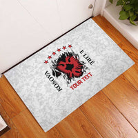 Personalized Kosova E Lire Rubber Doormat Kosova Albanian Flag - Wonder Print Shop