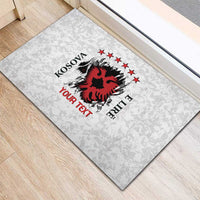 Personalized Kosova E Lire Rubber Doormat Kosova Albanian Flag - Wonder Print Shop