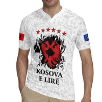 Personalized Kosova E Lire Rugby Jersey Kosova Albanian Flag - Wonder Print Shop