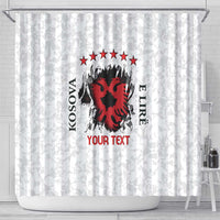 Personalized Kosova E Lire Shower Curtain Kosova Albanian Flag - Wonder Print Shop
