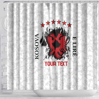 Personalized Kosova E Lire Shower Curtain Kosova Albanian Flag - Wonder Print Shop