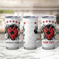 Personalized Kosova E Lire Tumbler Cup Kosova Albanian Flag - Wonder Print Shop