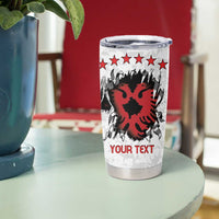 Personalized Kosova E Lire Tumbler Cup Kosova Albanian Flag - Wonder Print Shop