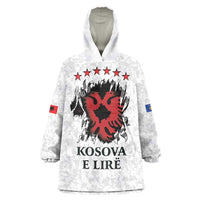 Personalized Kosova E Lire Wearable Blanket Hoodie Kosova Albanian Flag - Wonder Print Shop