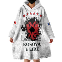 Personalized Kosova E Lire Wearable Blanket Hoodie Kosova Albanian Flag - Wonder Print Shop