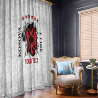 Personalized Kosova E Lire Window Curtain Kosova Albanian Flag - Wonder Print Shop