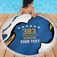 Personalized Kosova Nje Komb Nje Gjak Beach Blanket Kosova 383 Independent Sice 2008 - Wonder Print Shop