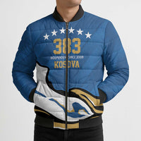 Personalized Kosova Nje Komb Nje Gjak Bomber Puffer Jacket Kosova 383 Independent Sice 2008 - Wonder Print Shop