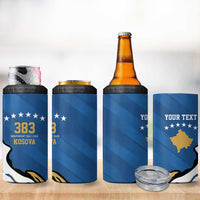 Personalized Kosova Nje Komb Nje Gjak 4 in 1 Can Cooler Tumbler Kosova 383 Independent Sice 2008 - Wonder Print Shop