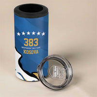 Personalized Kosova Nje Komb Nje Gjak 4 in 1 Can Cooler Tumbler Kosova 383 Independent Sice 2008 - Wonder Print Shop